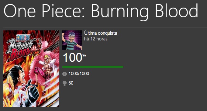 Power Dica: 1000G One Piece: Burning Blood - Xbox Power