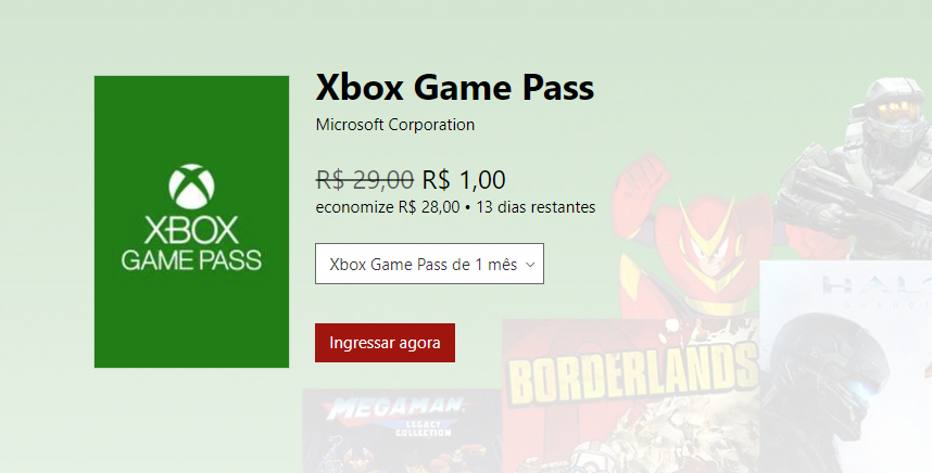 Promoção de Black Friday: PC Game Pass por apenas R$ 1 no primeiro